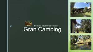 a collage of pictures of a park with the words grand camping at Gran Camping Cabanas da Fazenda in Visconde De Maua