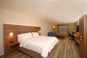 En eller flere senger på et rom på Holiday Inn Express Troutville-Roanoke North, an IHG Hotel
