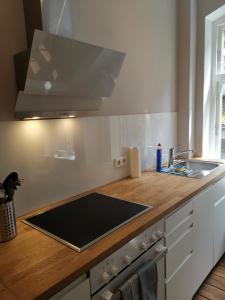 a kitchen with a sink and a counter top at Altstadtbummel in Flensburg