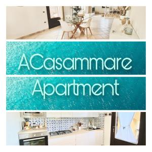 a collage of two photos of a kitchen and an apartment at ACasammare Apartment in Marsala