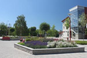 Vonkajšia záhrada v ubytovaní Hotel Dominika