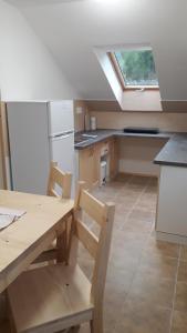 Kuchyňa alebo kuchynka v ubytovaní apartmány U tety Hedy