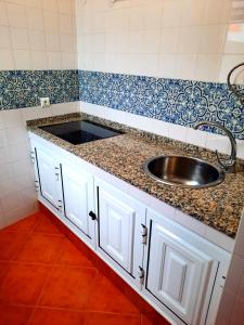 - une cuisine avec un évier et un comptoir dans l'établissement Portada House, à Câmara de Lobos