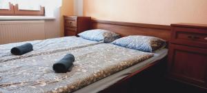 Postel nebo postele na pokoji v ubytování Penzion U školy