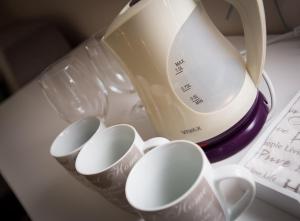 a blender and some cups on a counter at Villa Flores Room in Dubrovnik +16 photos