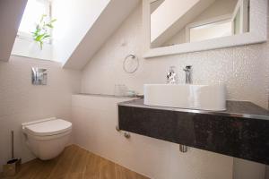 a bathroom with a sink and a toilet at Villa Flores Room in Dubrovnik