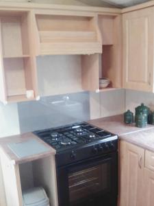 Virtuvė arba virtuvėlė apgyvendinimo įstaigoje Cosy Chalet Mobile Home