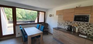 Kuchyň nebo kuchyňský kout v ubytování Apartmány Adieu