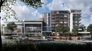 an architectural rendering of a building with a parking lot at Glorystar 2Six2 Florida Road in Durban