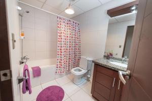 ein Bad mit einem WC und einem Waschbecken in der Unterkunft Apartamento Mira 1 in Cochabamba
