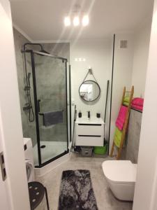 Kúpeľňa v ubytovaní LUX Apartament ODKRYJ - BIESZCZADY
