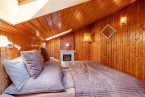 Postel nebo postele na pokoji v ubytování Ferienhaus Birker