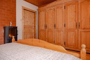Postel nebo postele na pokoji v ubytování Ferienhaus Birker
