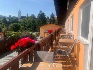 Balkón nebo terasa v ubytování Hotel Austria