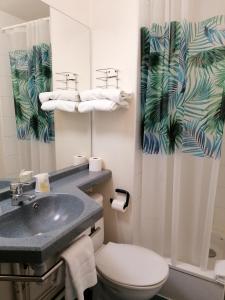 Et badeværelse på Cit'Hotel Saxotel Chalon-sur-Saône Nord