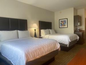 a hotel room with two beds and a lamp at Holiday Inn Express Hotel & Suites Hinesville, an IHG Hotel in Hinesville