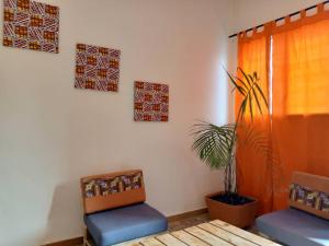 Posezení v ubytování Akwa Guesthouse Cotonou