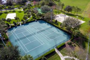 an overhead view of a tennis court in a park at Newly renovated Windsor Hills residential home in Orlando