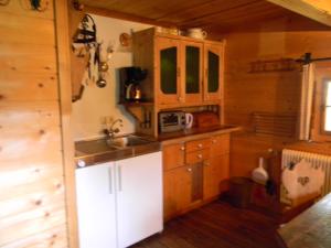 A kitchen or kitchenette at Hüttenferien Köberlhof