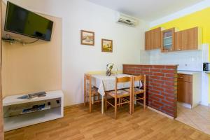 Kuchyň nebo kuchyňský kout v ubytování Apartments Anica