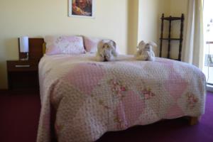 Een bed of bedden in een kamer bij Marlon's House Puno-Peru