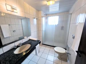 Koupelna v ubytování Hotel Germânia