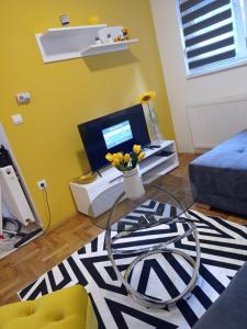 TV a/nebo společenská místnost v ubytování APARTMAN SUNFLOWER
