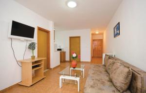 sala de estar con sofá y TV en Apartments Čiovo, en Trogir