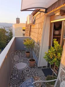 Balcony o terrace sa Studio Apartman Bohem