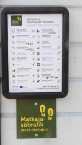 Certifikát, hodnocení, plakát nebo jiný dokument vystavený v ubytování Livonia Matkamaja