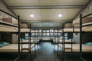 Bunk bed o mga bunk bed sa kuwarto sa Kamphuis Heideven