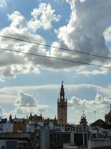 Výhľad na mesto Sevilla alebo výhľad na mesto priamo z hostela