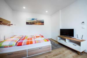 TV a/nebo společenská místnost v ubytování Apartmány Tina a Zdenka - Stožec