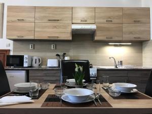 Kuchyňa alebo kuchynka v ubytovaní Prána Apartman