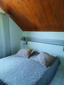 En eller flere senger på et rom på GÎTE Le Calou Pilon