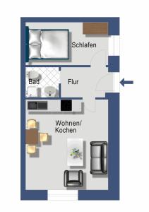 a floor plan of a house at Schleiblick App 3 in Rabenkirchen-Faulück