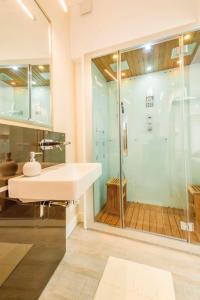 Ett badrum på "Villa Anker" 1 Etage - links