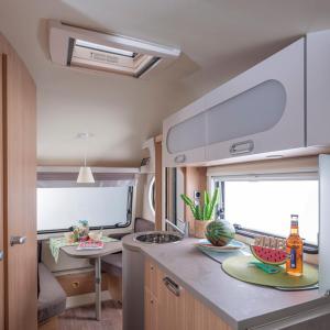 an rv kitchen with a counter and a sink at Quaduxenbarg TAB 400 in Rüggow