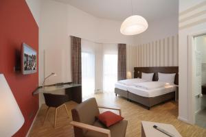 Postel nebo postele na pokoji v ubytování Seehörnle Bio Hotel & Gasthaus