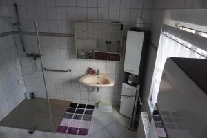 Koupelna v ubytování Am Sachsenstein - Zum Skispringer