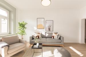 Χώρος καθιστικού στο Limehome Dresden Jordanstraße