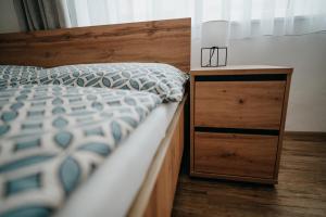 Postel nebo postele na pokoji v ubytování Apartmán Ve Dvoře Strážnice