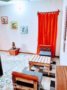 Posezení v ubytování Akwa Guesthouse Cotonou