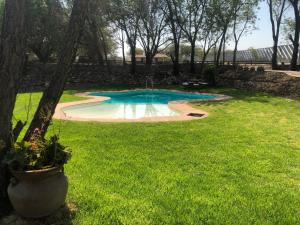 a swimming pool in the middle of a yard at Cortijo 7 in San Juan del Río