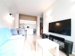 Televízia a/alebo spoločenská miestnosť v ubytovaní Apartment Górska 54