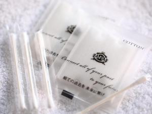 a close up of a plastic wrapper with chopsticks at APA Hotel Nambaminami Daikokucho Ekimae in Osaka