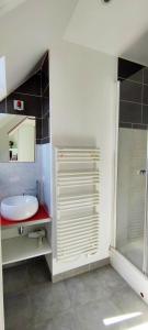 Salle de bains dans l'établissement COEUR DE VILLE - Appartement de charme sous pente