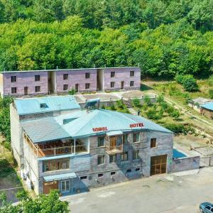 an aerial view of a building under construction at Yeghevnut Hotel in Goris