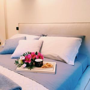 Ένα ή περισσότερα κρεβάτια σε δωμάτιο στο Villa Poggio fagianino