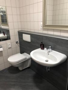 Koupelna v ubytování Landhaus Weber